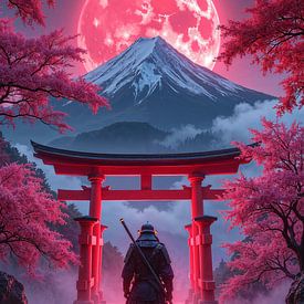 NEON DOOR – Ein Samurai auf dem Weg zum Berg Fuji von INFERAURUM