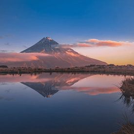 Sunset at Mt Taranaki, New Zealand by Aydin Adnan