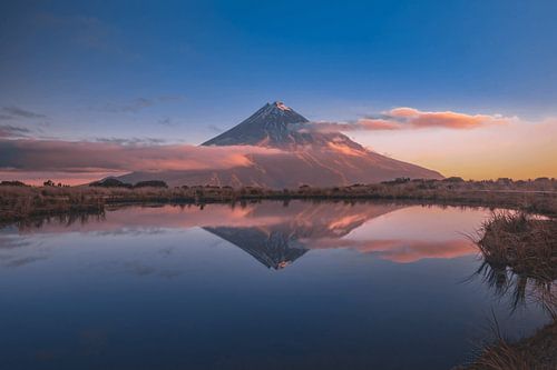 Sunset at Mt Taranaki, New Zealand