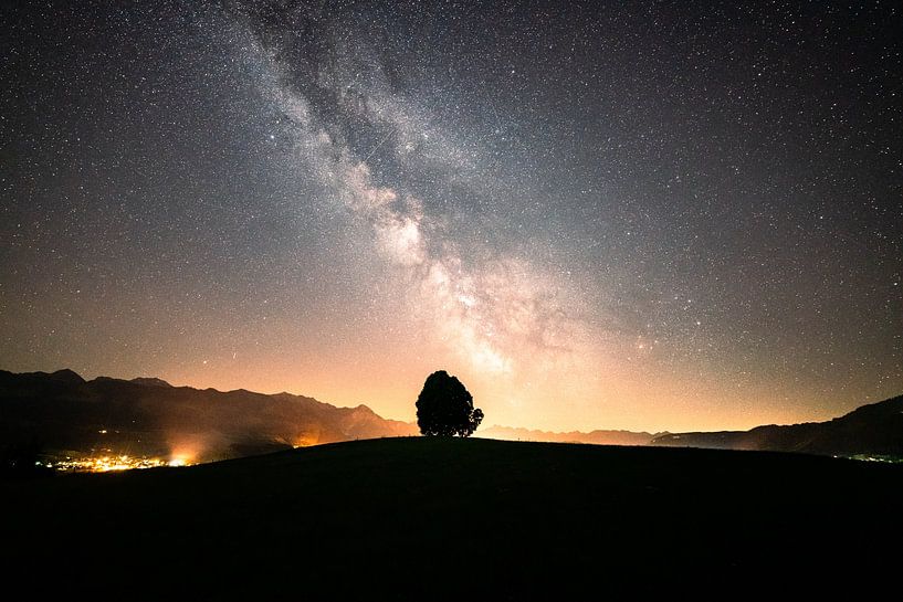 Milky Way over the Upper Allgäu and the Allgäu Alps by Leo Schindzielorz