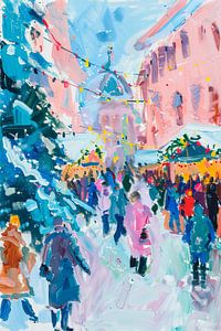 Marché de Noël | Marché de Noël coloré