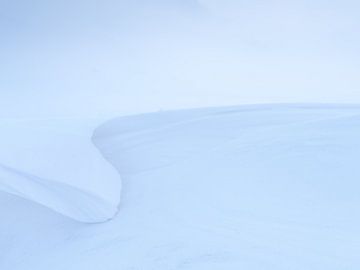Snow dunes form beautiful abstract shapes in Lauwersmeer National Park. by Bas Meelker