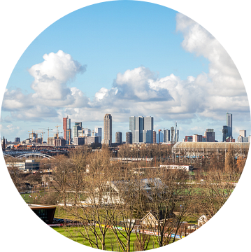 Het Feijenoord Stadion De Kuip en Sportcomplex Varkenoord in Rotterdam met echte Hollandse wolken van MS Fotografie | Marc van der Stelt