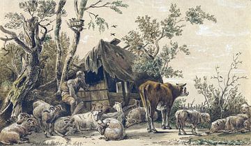 Cornelis Ploos van Amstel, berger dans une étable
