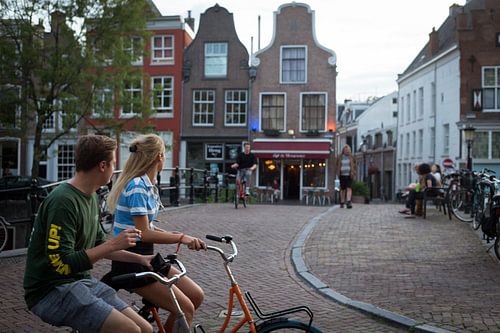 Fietsers op de Oudegracht