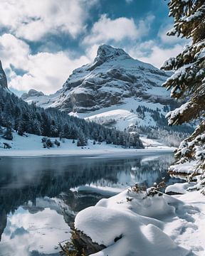Paysage de montagne en hiver sur fernlichtsicht