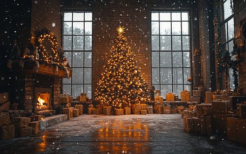 Intérieur de la cabane de Noël