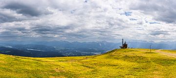 Panorama vanaf Gerlitzen alpe, Oostenrijk van Patrick Herzberg