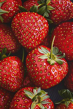 Painting Strawberries by Blikvanger Schilderijen