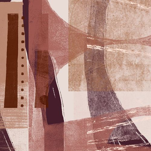 Raw Romance. Moderne abstracte kunst in warme kleuren nr.5