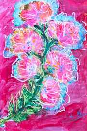 Rosa Blumenmuster von Lucie Beck