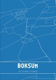 Blueprint | Map | Boksum (Fryslan) by Prints of Place