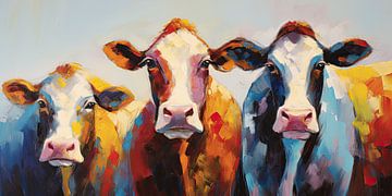 Koeien abstract van Bert Nijholt