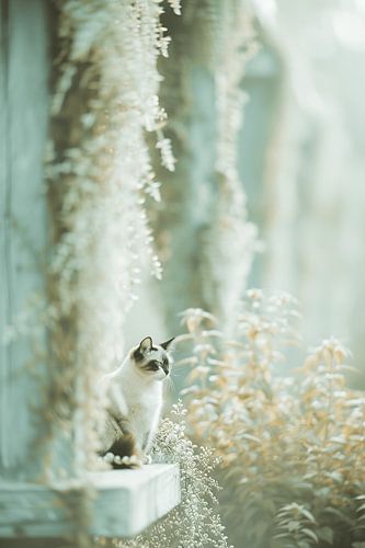 Light Blue Happiness | Cat in Mindfullness