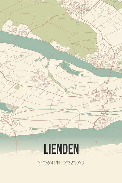 Vintage map of Lienden (Gelderland) by Prints of Place