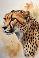 Aquarell Gepard Porträt