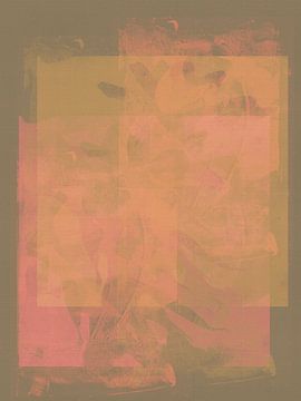 Sanftes Glühen. Abstrakter Minimalist in warmen Pastelltönen von Dina Dankers