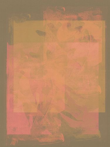 Zachte gloed. Abstract minimalistisch in warme pasteltinten van Dina Dankers