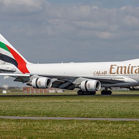 Emirates SkyCargo Boeing 747-400F Frachtflugzeug. von Jaap van den Berg
