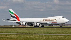 Emirates SkyCargo Boeing 747-400F Frachtflugzeug.