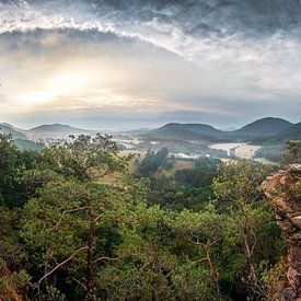 Palatinate Forest panorama in atmospheric light. by Voss Fine Art Fotografie