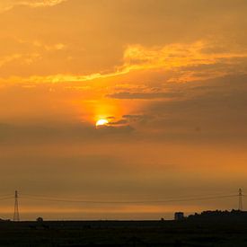 Coucher de soleil à Arkemheen sur Arthur Hooijer