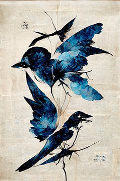 Blauwe Vogels van treechild .