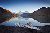 Paysage avec lac et montagnes en soirée par Chris Stenger Aperçu