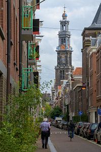 Westerkerk von der Bloemstraat Amsterdam aus gesehen