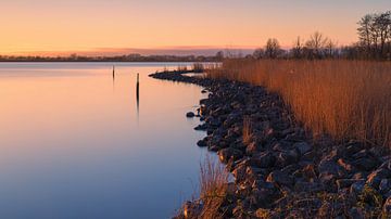 Sunset near Steendam at the Schildmeer by Henk Meijer Photography