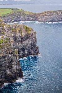 Rock wall on the coast of São Miguel