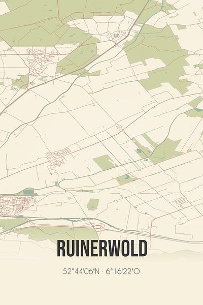 Vintage map of Ruinerwold (Drenthe) by Prints of Place