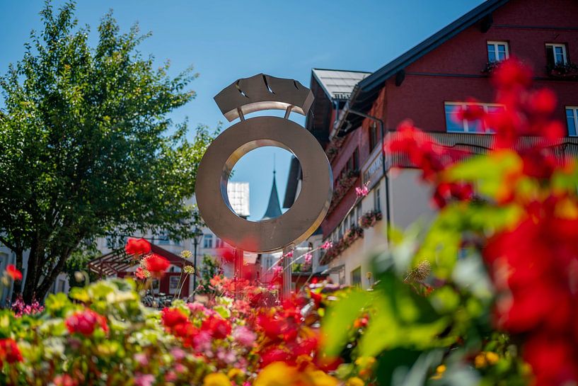 Oberstaufen in summer with beautiful flowers by Leo Schindzielorz