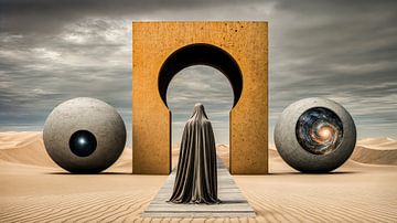 De poort naar kosmische realisatie van Klaus Tesching - Art-AI