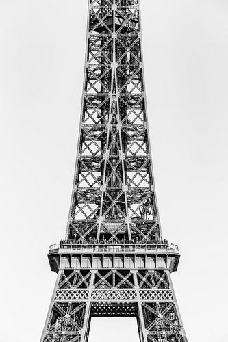 Eiffeltoren in Parijs / zwart-wit