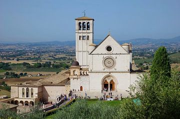 De basiliek van San Francesco in Assisi van Berthold Werner