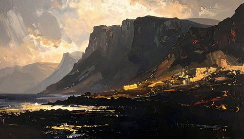 Detail van het schilderij als achtergrond