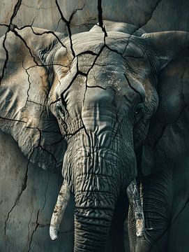 Antiquity in Veins - The Timeless Elephant by Eva Lee