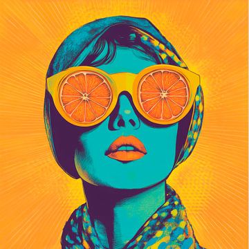 Fruitig stijlicoon in neonkleuren van Poster Art Shop