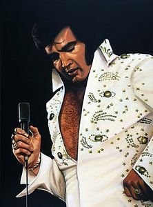 Peinture d'Elvis Presley sur Paul Meijering