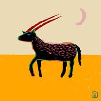 Animal stylisé aux couleurs vives