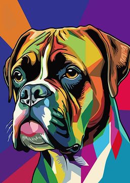 Boxer Hond Pop Art van MIROKKU