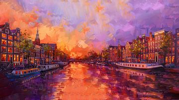 Amsterdam olieverf ultra panorama