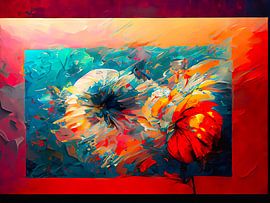 Kunst kleuren met bloemen