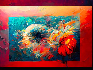 Couleurs d'art avec fleurs sur Mustafa Kurnaz