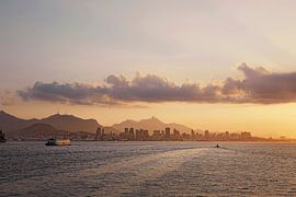 sunset over Copacabana Bay, Rio de Janeiro, Brazil by Tjeerd Kruse