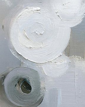 Modern Abstract: Mixed media in grijstinten van Studio Pieternel