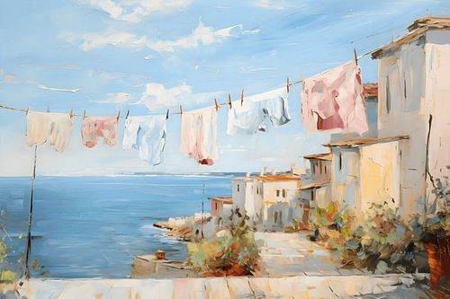 Wäsche an der Leine