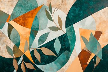 Abstrakte Komposition mit Pflanzenmotiven von Poster Art Shop
