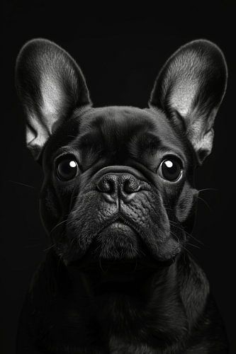 Elegant French Bulldog - Expressive portrait in timeless colours